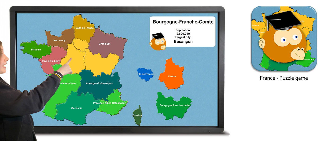 Geography games for interactive Display – Touchscreen Learning | Custom ...