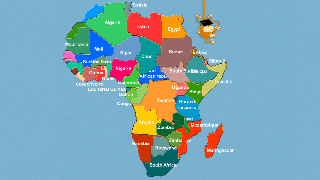 Touchscreen Learning Geography Games for interactive display