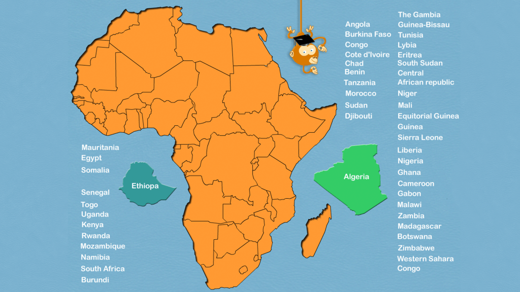 Touchscreen Learning Geography Games for interactive display
