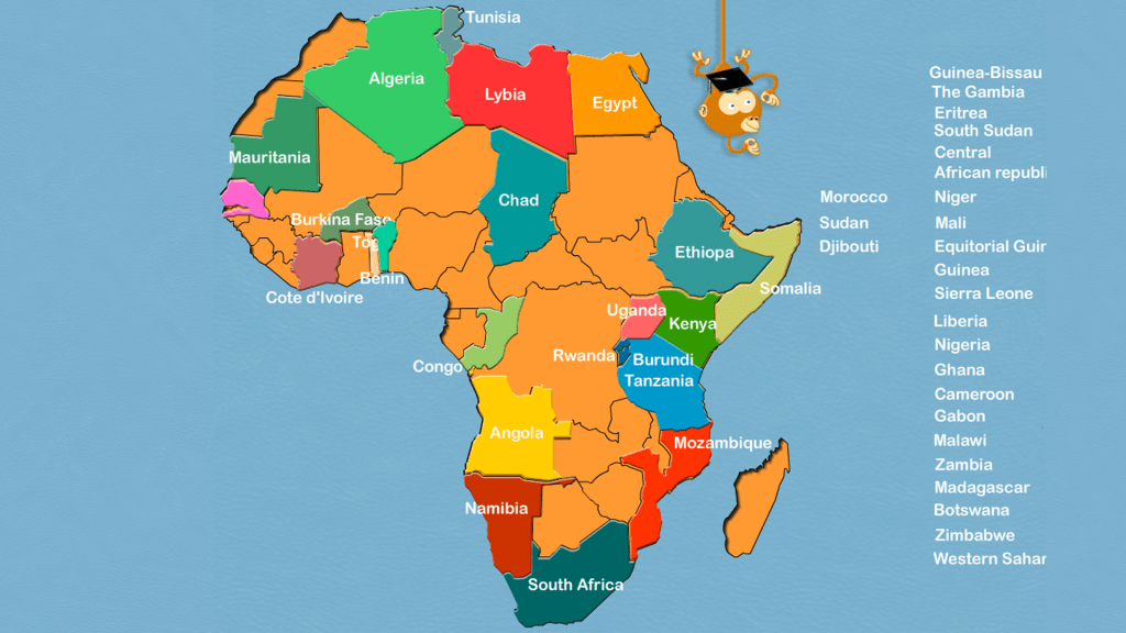 Touchscreen Learning Geography Games for interactive display